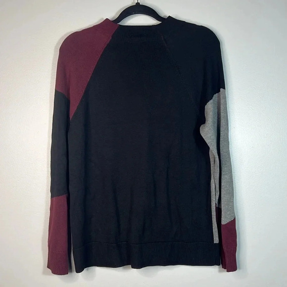 THE LIMITED Burgundy, Gray, and Black Geometric Sweater - Medium - NWT - Picture 6 of 10